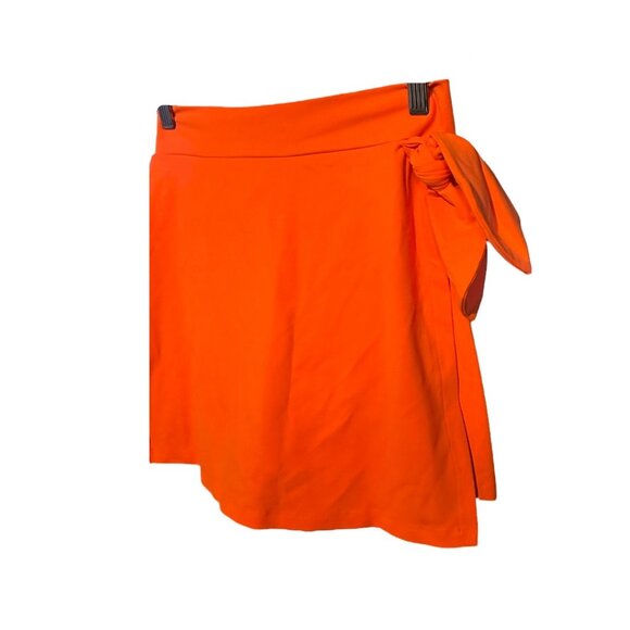 Susana Monaco NWT Revolve Side Tie Mini Skort in Lava Orange - Picture 3 of 5